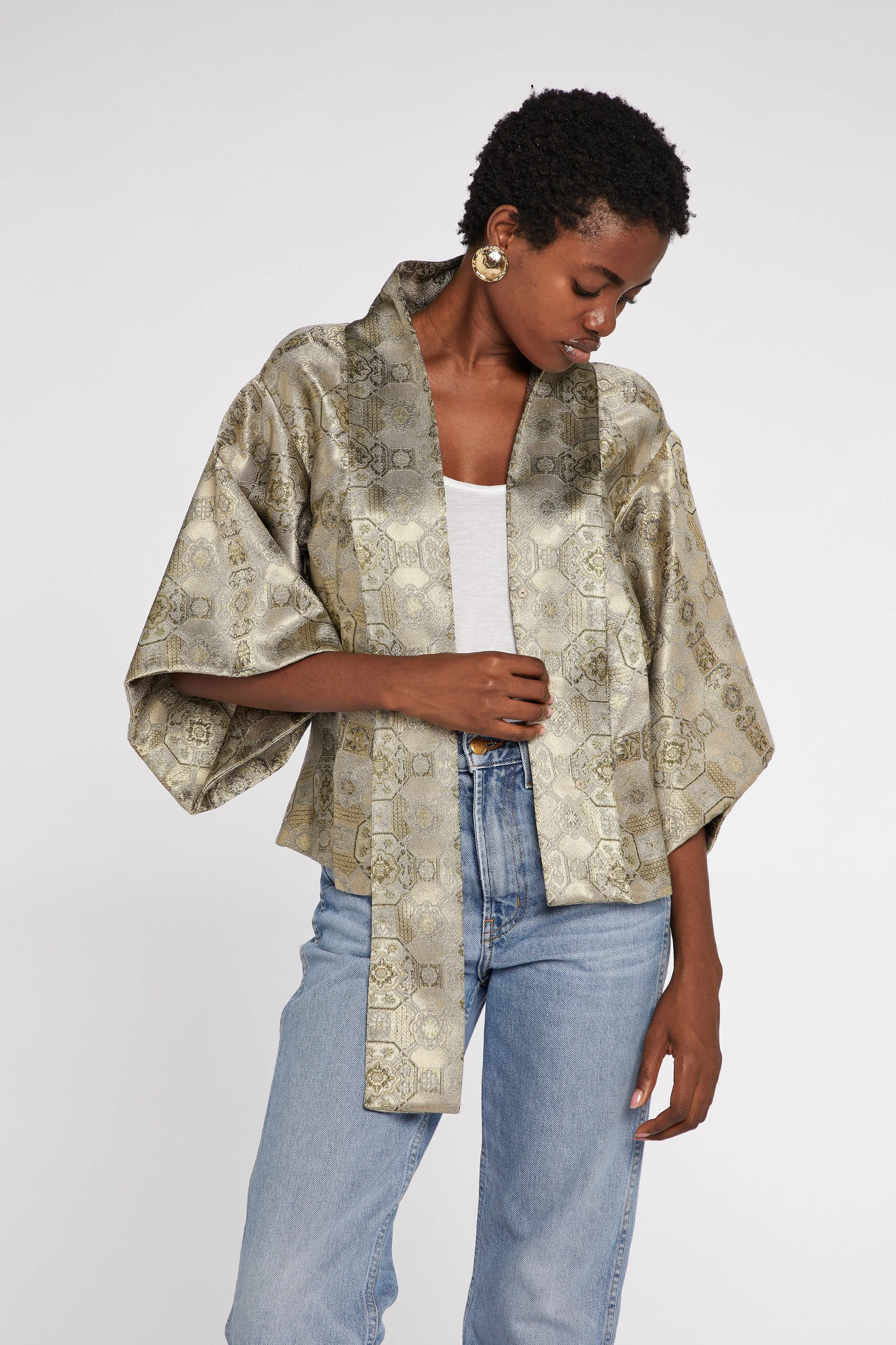 Alexander McQueen Gold Brocade Kimono Jacket A/W 2003 — MAE